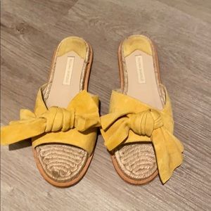 Paloma Barcelo Xena Suede Bow espadrille sandals